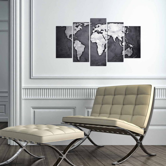 Wallity Pintura decorativa de MDF 5 piezas Multicolor